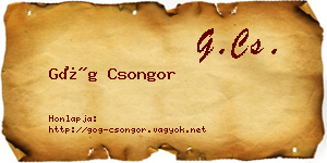 Góg Csongor névjegykártya